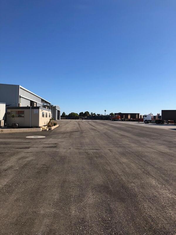 This is a photo of a hardstand driveway which is in the process of being installed by Penrith Road Tek